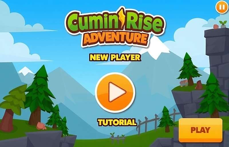 Cumin Rise Adventure New Player Tutorial Cumin Rise Adventure new player tutorial screen showing basic gameplay mechanics
