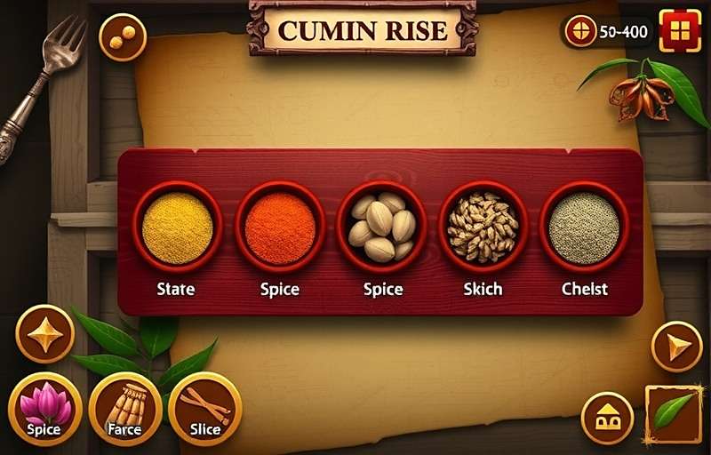 Cumin Rise Adventure Spice Trading Cumin Rise Adventure gameplay showing spice trading interface with various Indian spices
